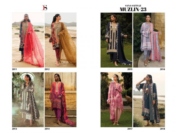 Deepsy Sana Safinaz Muzlin 23 Cotton Embroidery Pakistani Suit Collection